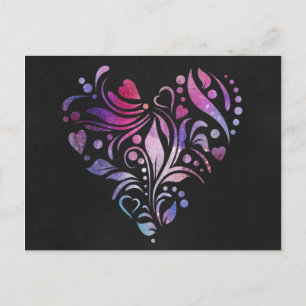 Colourful Heart Postcard