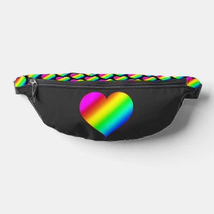 Colourful Heart Rainbow Love Bright Colour Bum Bags