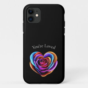 Colourful Heart Shaped Rose-Valentine's Day  iPhone 11 Case