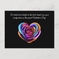 Colourful Heart Shaped Rose-Valentines-