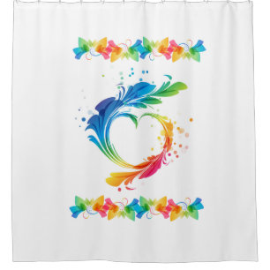 Colourful Heart Shower Curtain