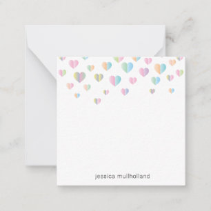 Colourful Heart Specles Note Card Design