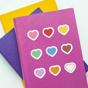 Colourful Heart Stickers Set