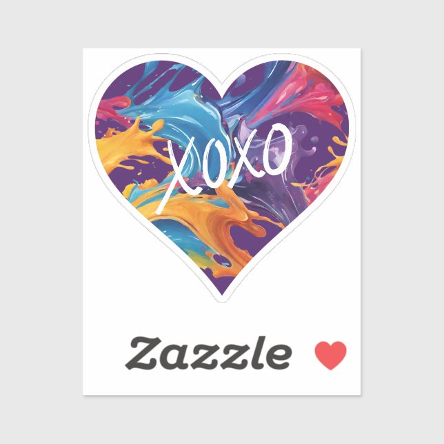 Colourful Heart XOXO- (Sheet)