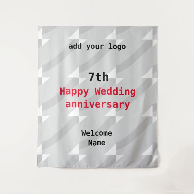 colourful  heart years happy wedding anniversary t tapestry (Front)