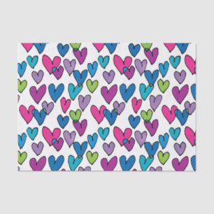 Colourful Hearts 2 Tissue Paper