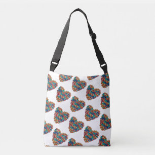 Colourful hearts All-Over-Print Cross Body Bag