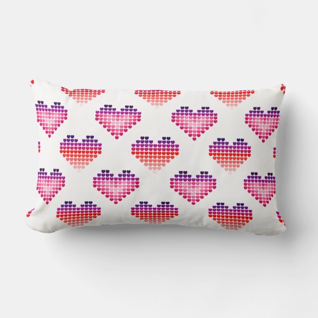Colourful Hearts Decor Pillow (Front)