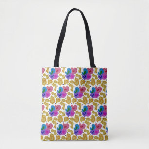 Colourful Hearts Design all over print Tote Bag