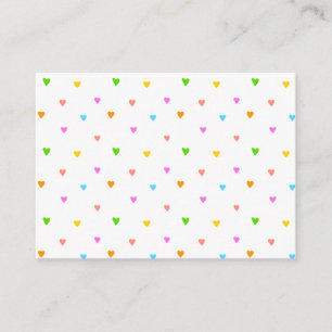Colourful hearts enclosure card
