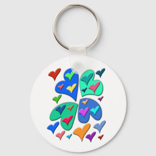Colourful Hearts Key Ring