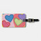 Colourful Hearts Layered Personalised Luggage Tags
