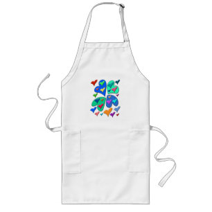 Colourful Hearts Long Apron