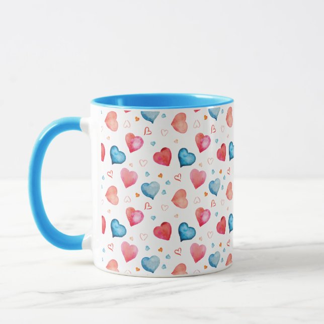 Colourful Hearts Mug (Left)