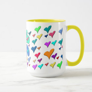 Colourful Hearts Mug