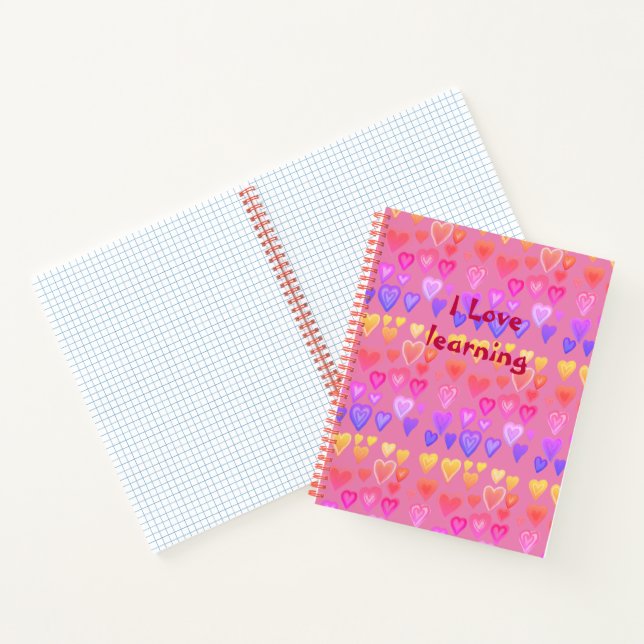 Colourful hearts  notebook (Inside)