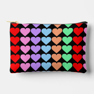 Colourful Hearts Pattern 2 Accessory Pouch