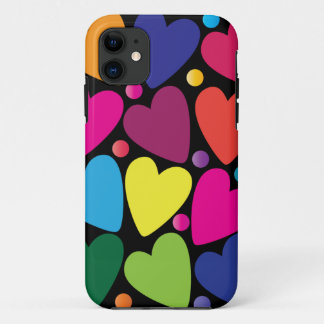 Colourful Hearts Phone Case