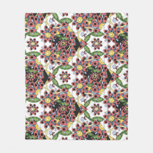 Colourful Hearts, Seamless Romantic Pattern. Fleece Blanket