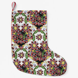 Colourful Hearts, Seamless Romantic Pattern. Small Christmas Stocking