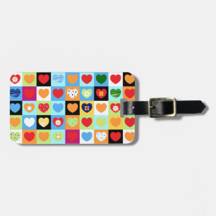 Colourful hearts, tag
