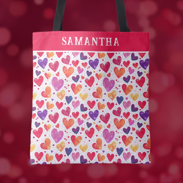 Colourful Hearts Tote Bag (Creator Uploaded)