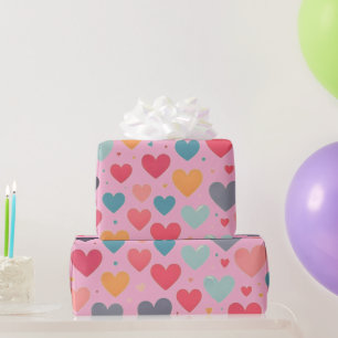 Colourful hearts valentine's day Mug Wrapping Paper