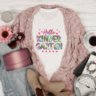 Colourful Hello Kindergarten T-Shirt