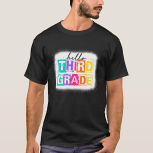 Colourful Hello Third Grade Squad Vintage 1st Day  T-Shirt