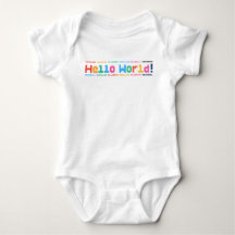 Colourful Hello World Binary Pixel Art