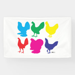 Colourful Hens Banner