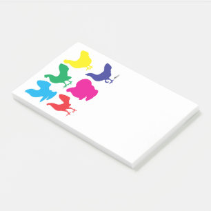 Colourful Hens Post-it Notes