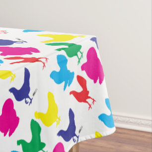 Colourful Hens Tablecloth