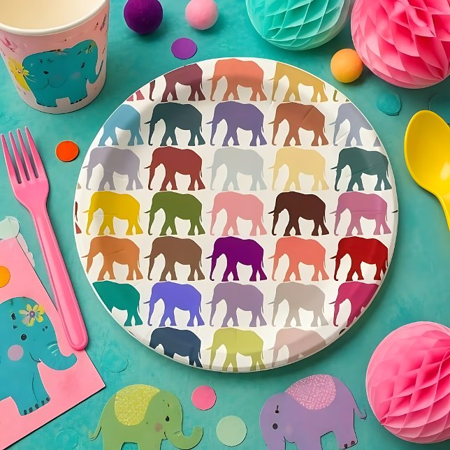 Colourful Herd Paper Plate (Creator Uploaded)
