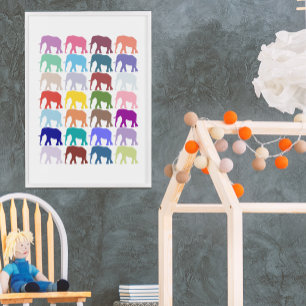 Colourful Herd unframed Poster