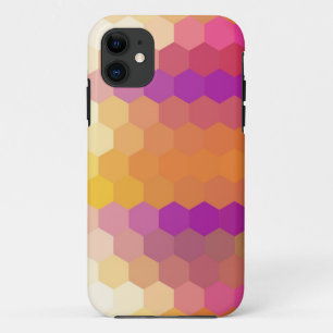 Colourful hexagon retro seamless abstract art iPhone 11 case
