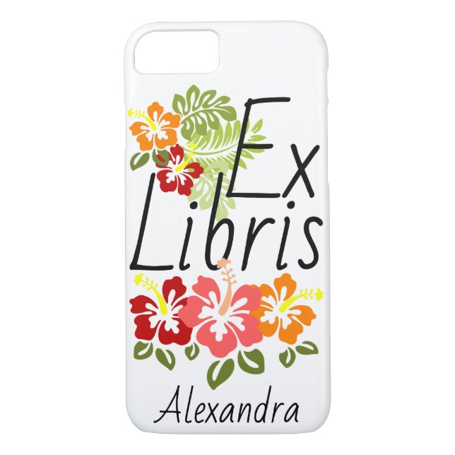 Colourful Hibiscus Book Lover Case-Mate iPhone Case (Back)
