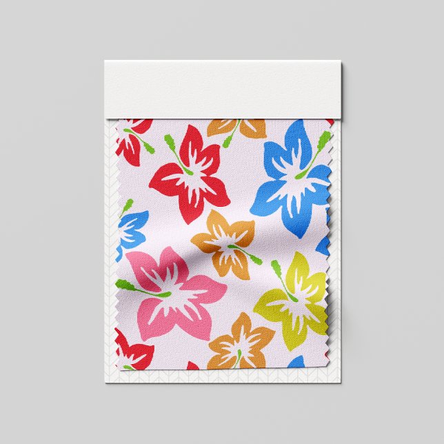 Colourful Hibiscus, Pattern Of Flowers Fabric (Creator Uploaded)