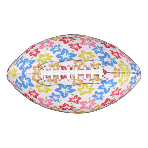 Colourful Hibiscus, Pattern Of Flowers Football