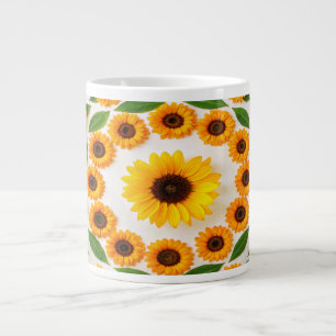 Colourful Hibiscus & Plumeria Large Coffee Mug