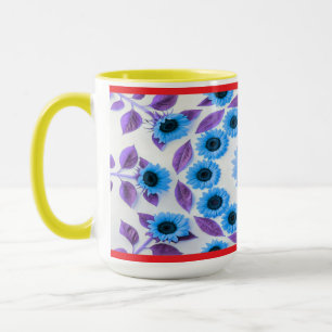 Colourful Hibiscus & Plumeria Mug