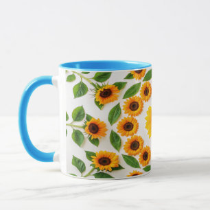 Colourful Hibiscus & Plumeria Mug
