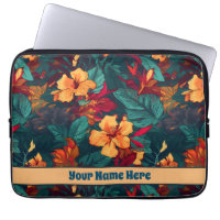 Colourful Hibiscus, Yellow Orange Green Floral
