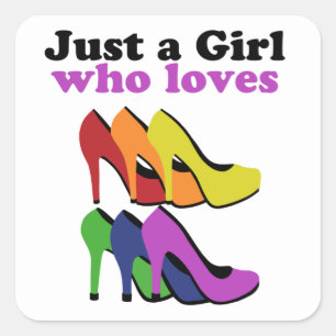 Colourful High Heels   Square Sticker
