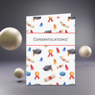 Colourful High School Customisable Graduation Card