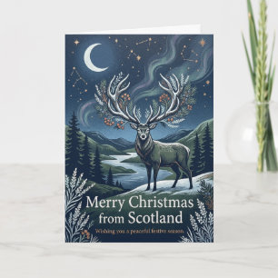 Colourful Highland Christmas Celebration Card