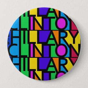 Colourful Hillary Clinton 2016 buttons