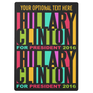 Colourful Hillary Clinton 2016 clipboard