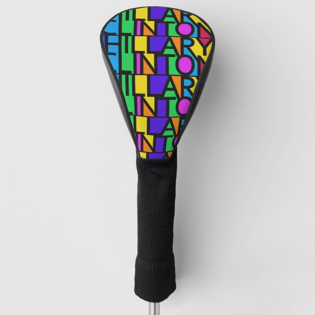Colourful Hillary Clinton 2016 driver cover (Front)