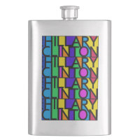 Colourful Hillary Clinton 2016 flask